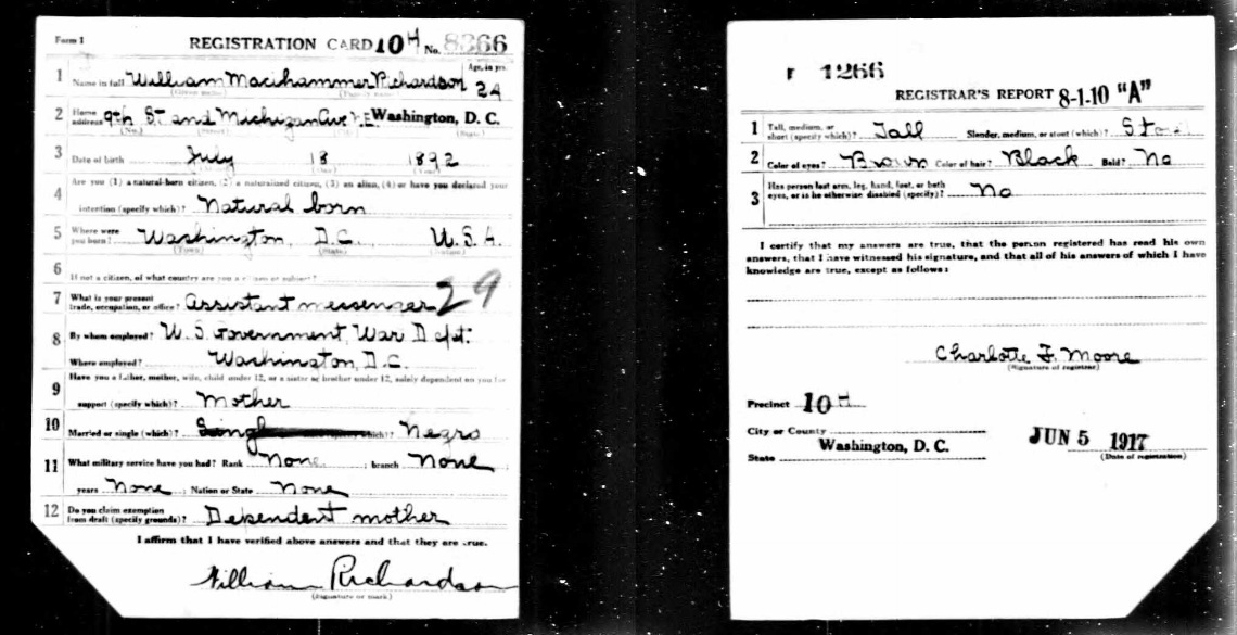 Richardson Draft Card