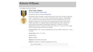 Williams' Silver Star Citation