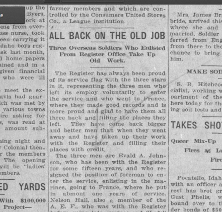 Vol 40, No 29 Idaho Register 1919