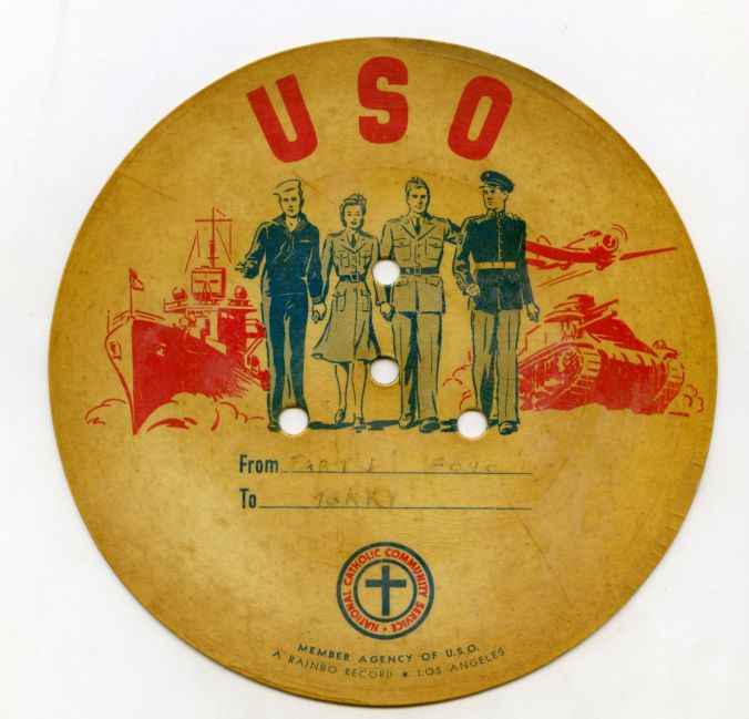 WWII USO "letter on record" 