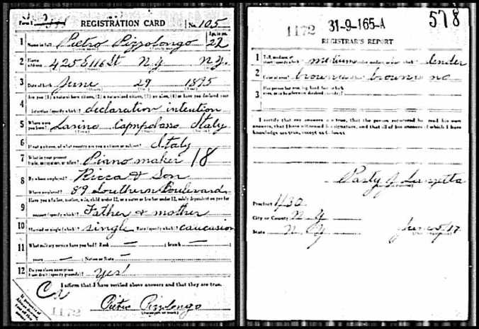 WWI Draft Card